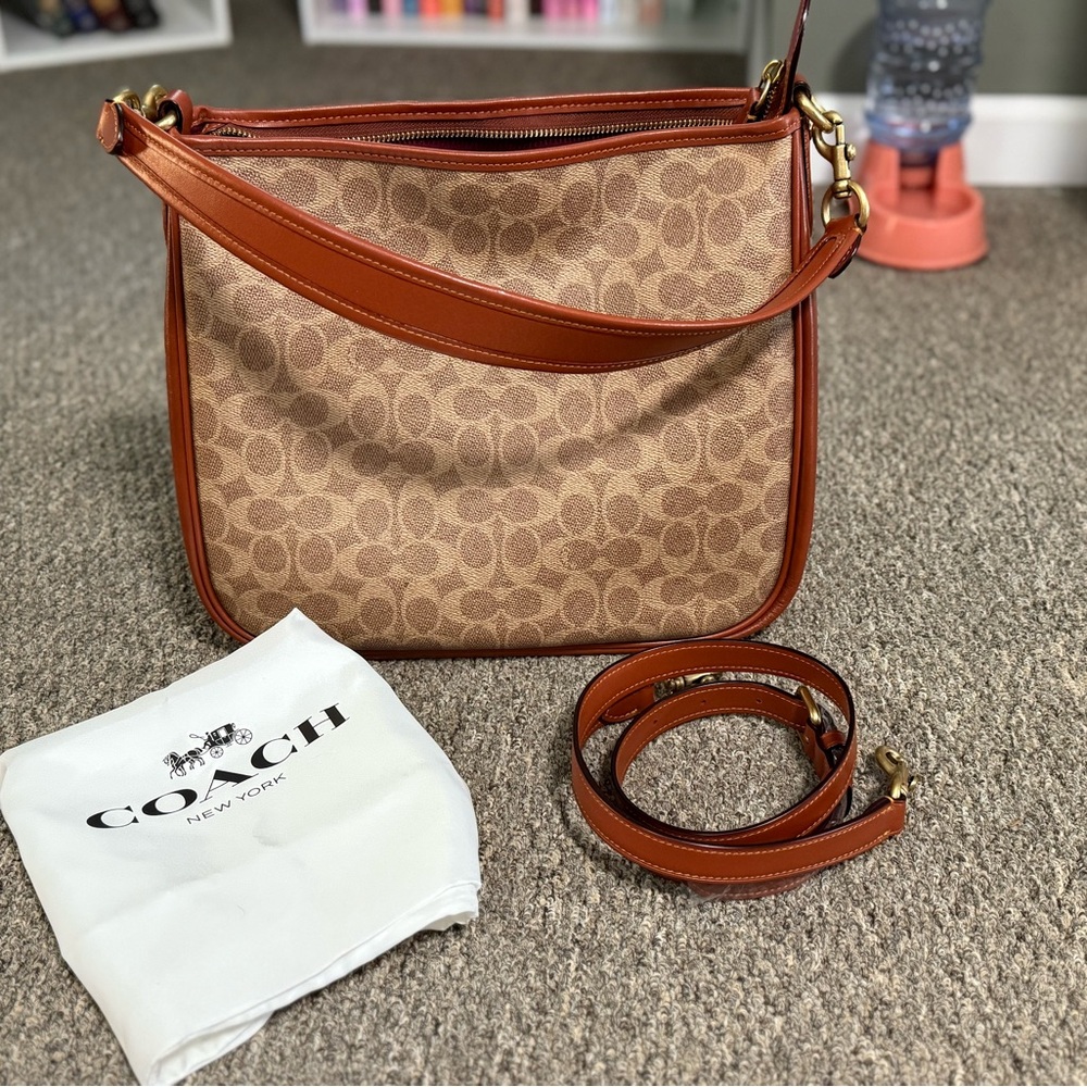 Coach Cary Signature Canvas Shoulder Bag
